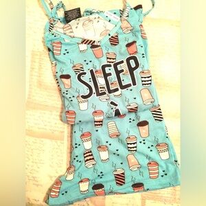 Woman’s Sleepwear Set with Latte Graphic Print